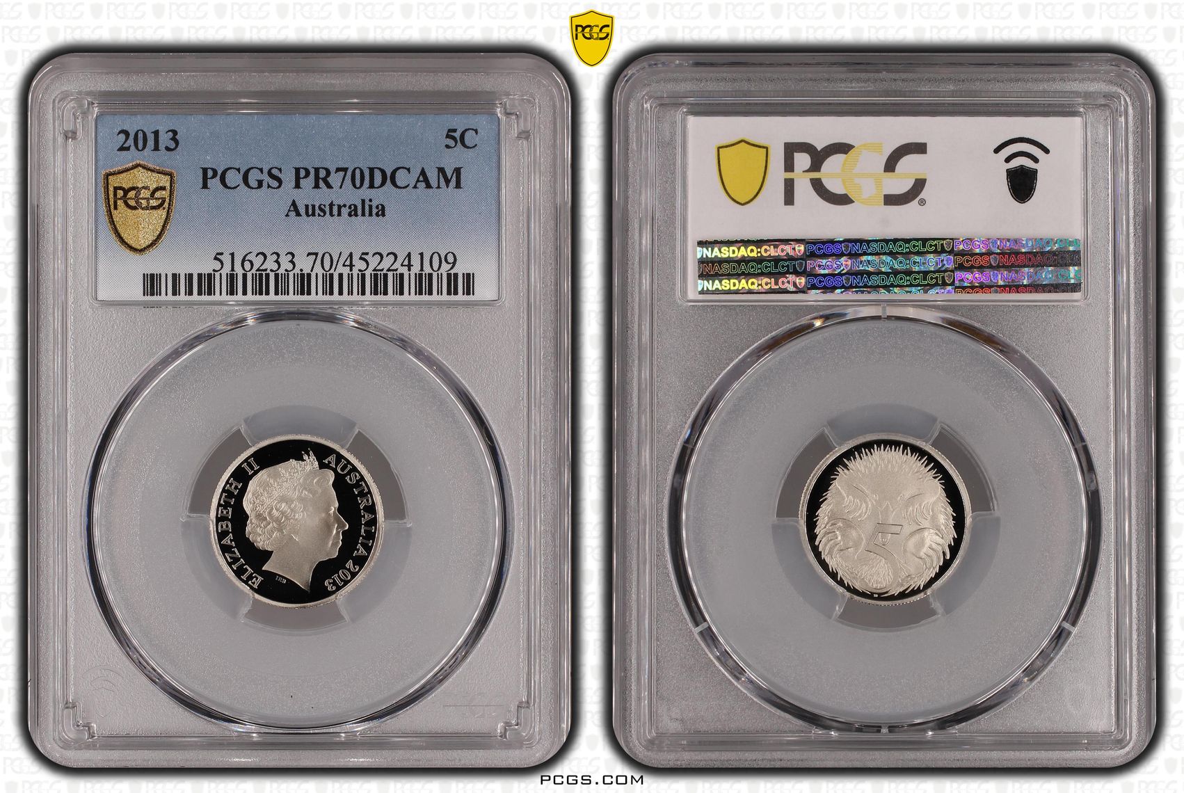 2013 Australia Five Cent, 5c PCGS - PR70DCAM POP 67/0 -109