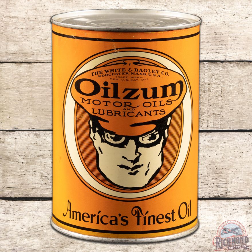 Oilzum America's Finest Oil Metal Quart Can - 8.25