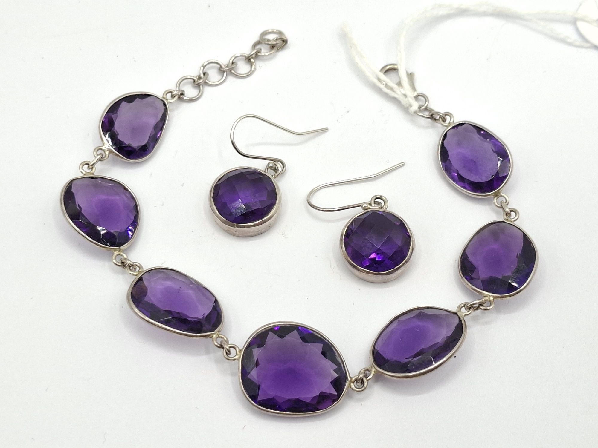 Sterling Silver Bracelet And Earrings