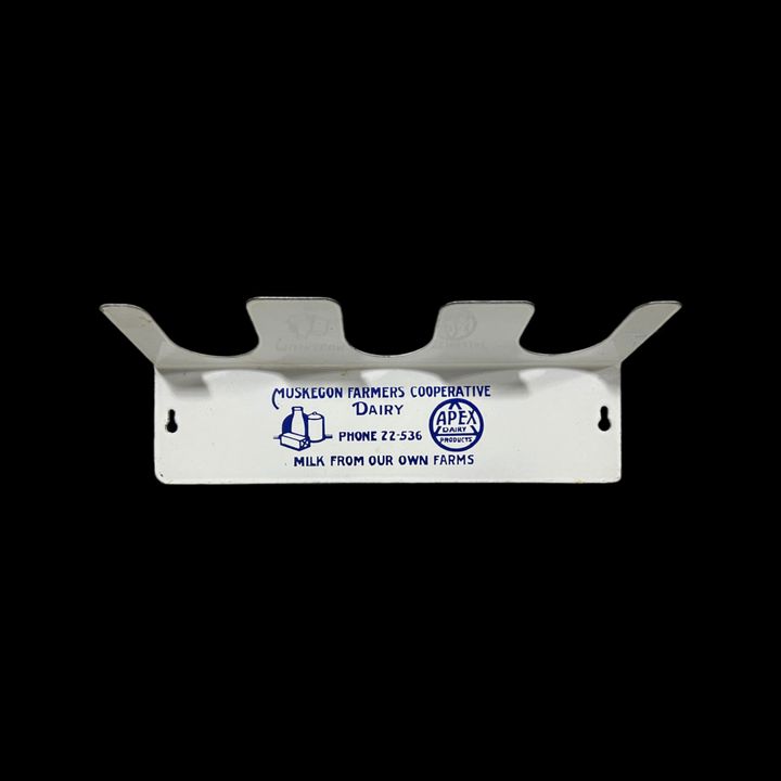 Muskegon Farmers Coop Dairy Milk From Our Own Farms Porcelain Sign
