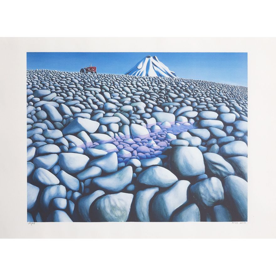 Michael Smither 'Rocks, Tractor and Mountain'