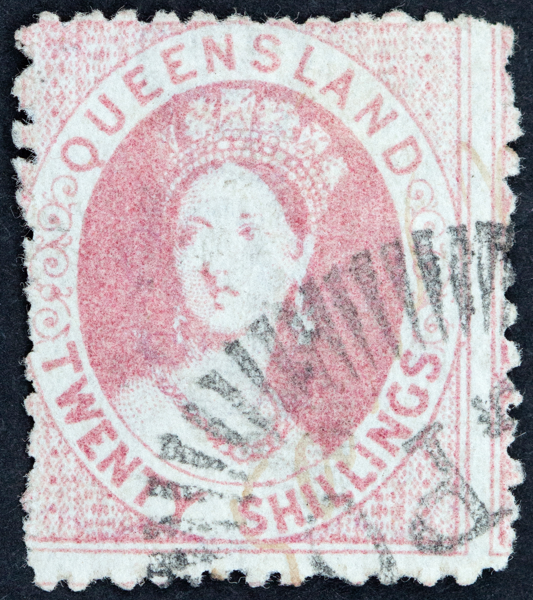 Queensland, Twenty Shillings, Rose, 1880, GU