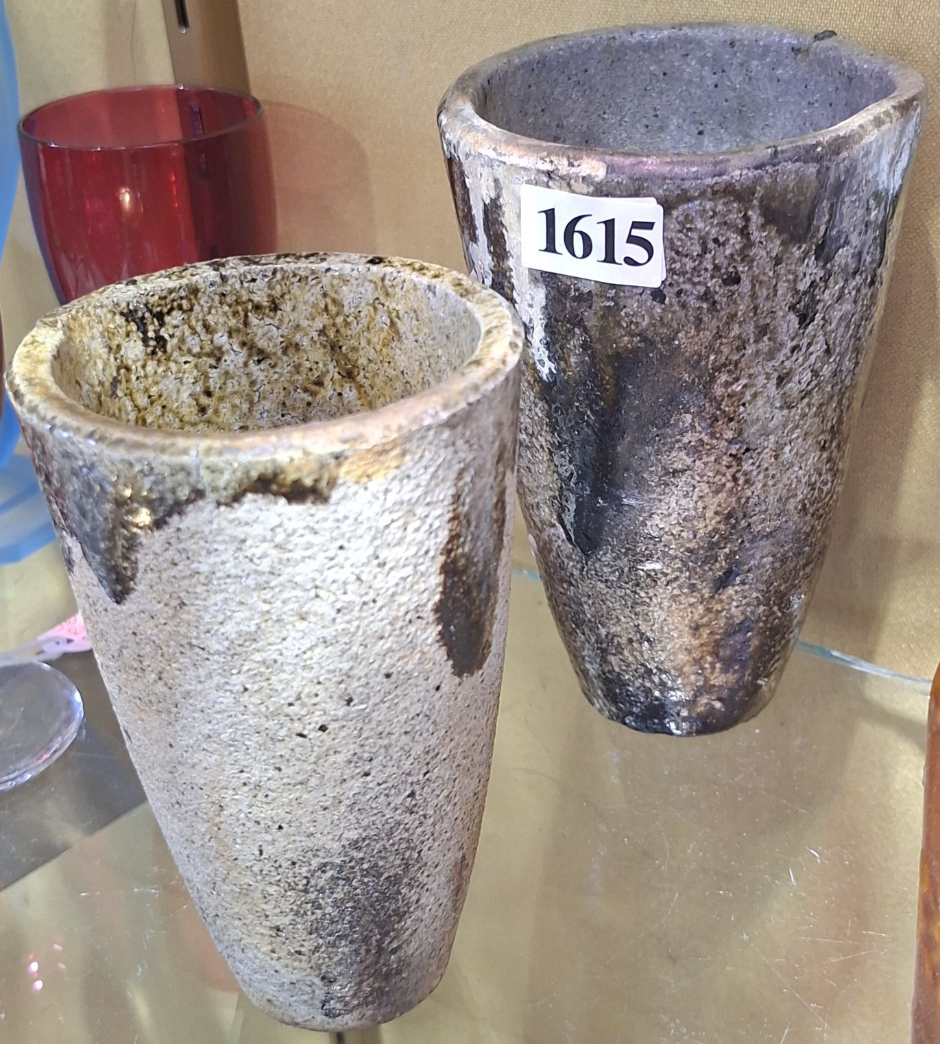 Two Stoneware Crucibles