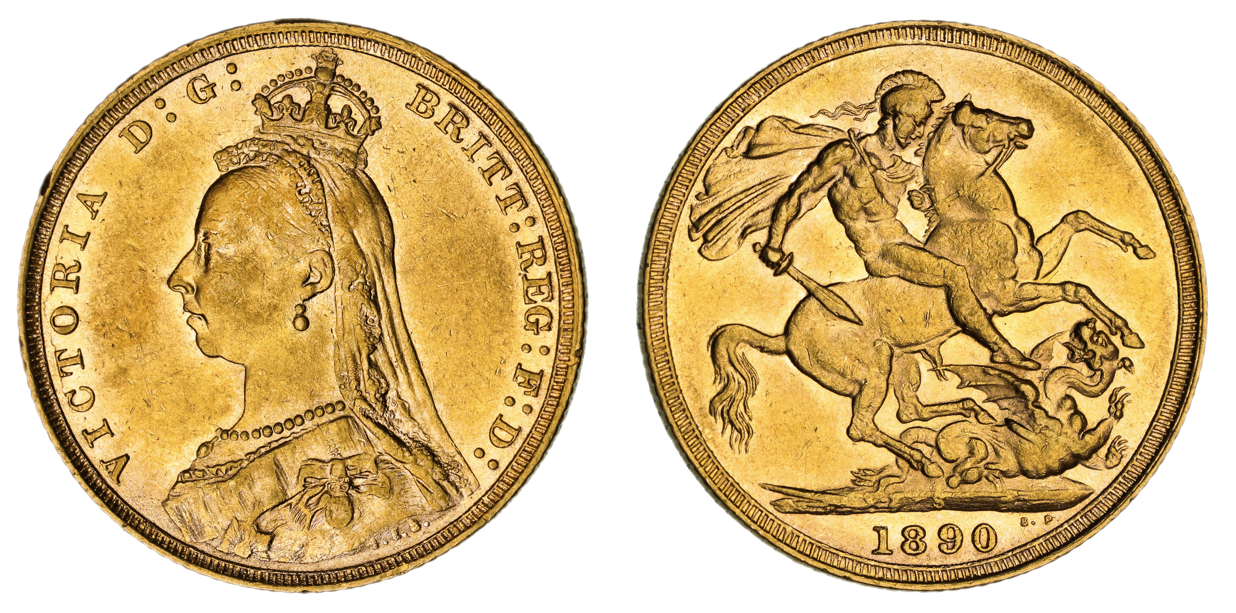 Victoria, St. George Reverse - Sydney Mint - Jubilee, Sovereign, 1890, EF