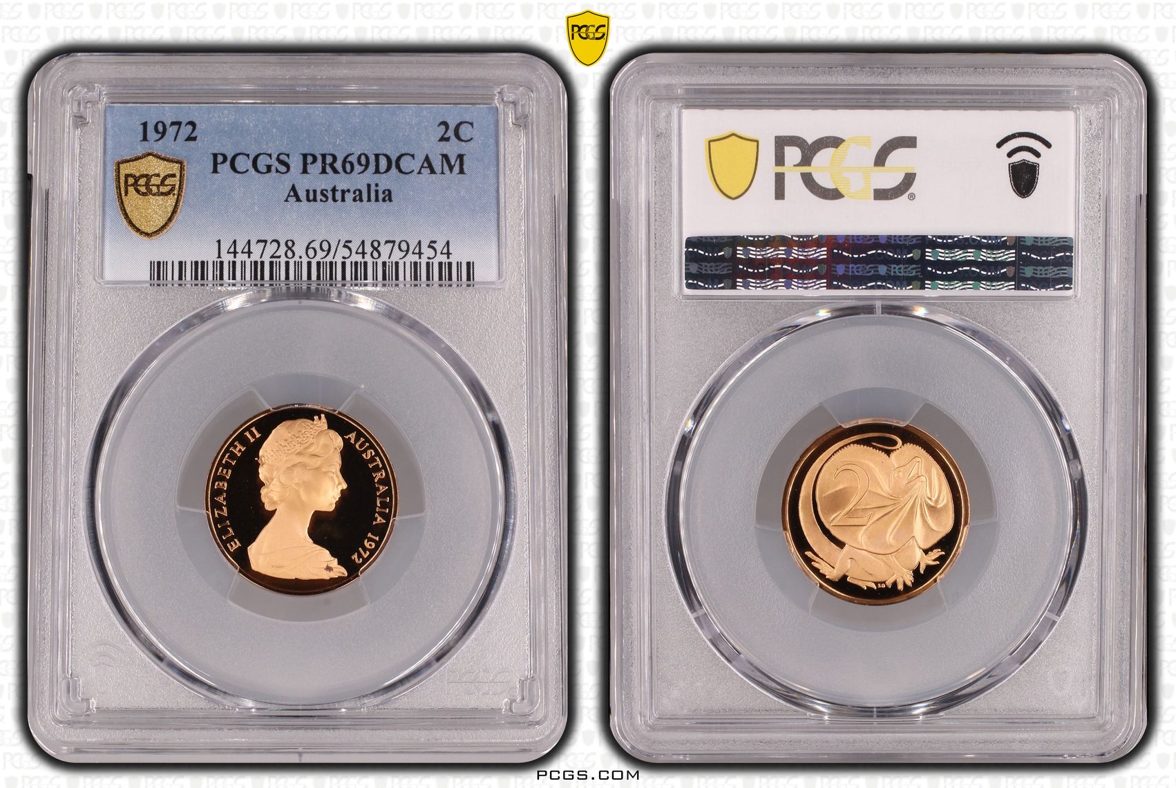 Two Cent, 1972, Pcgs Pr69dcam