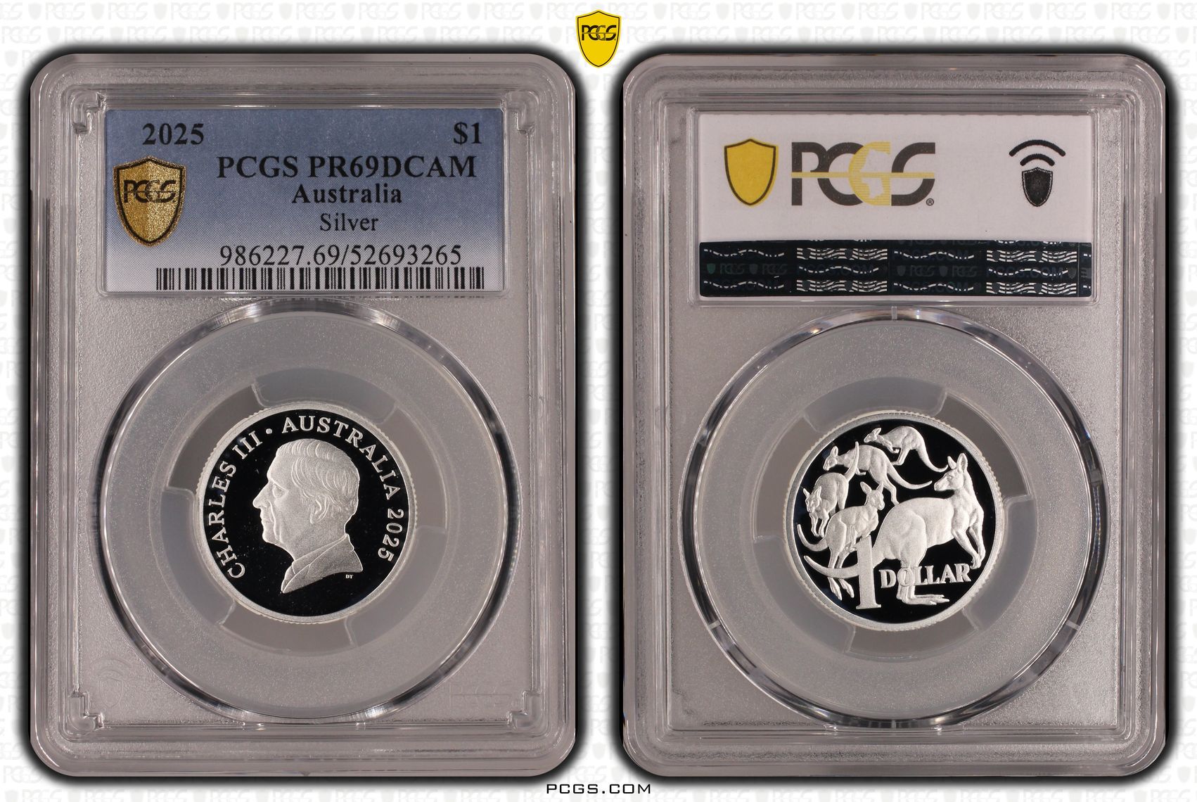 Silver, One Dollar, 2025, PCGS PR69DCAM