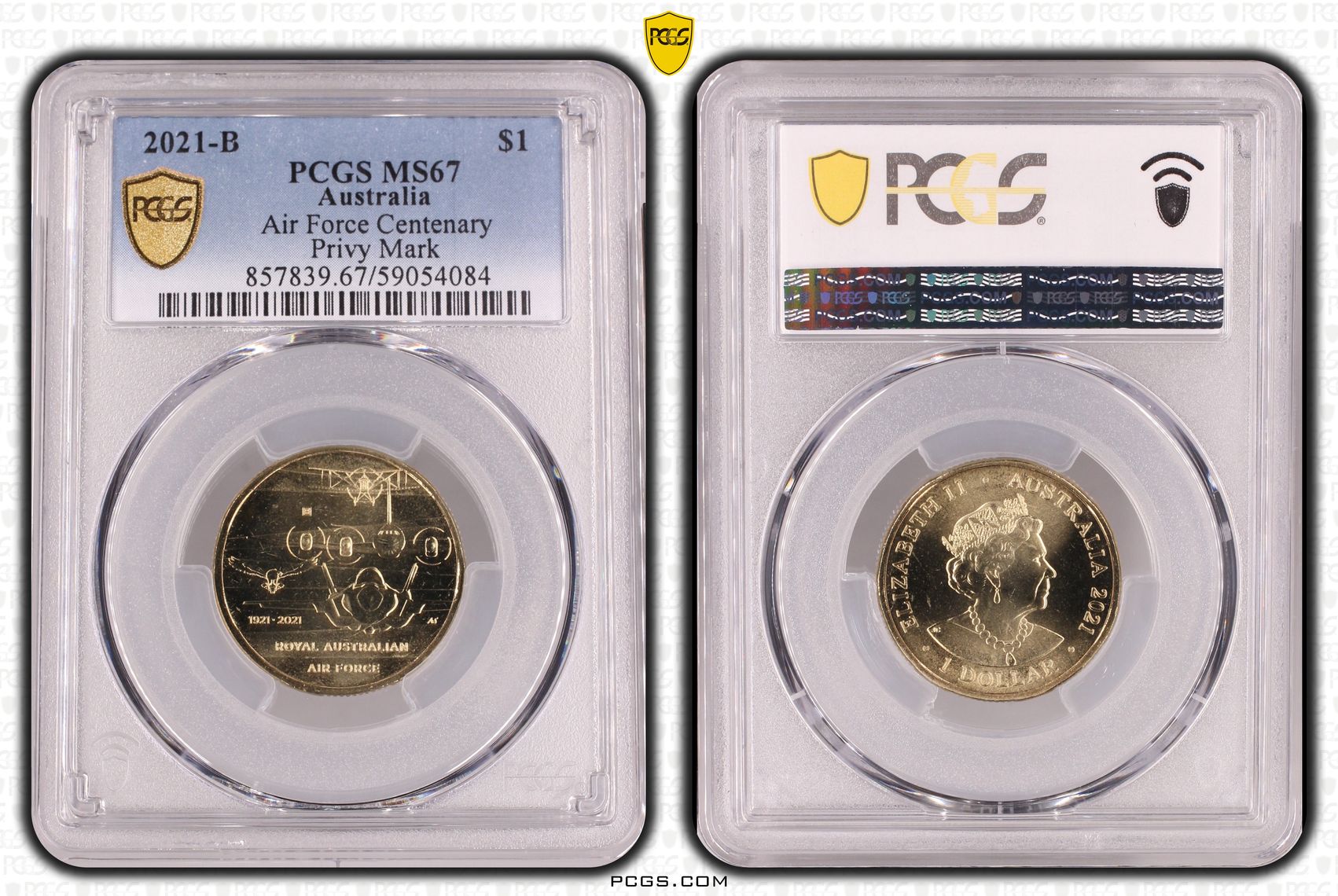 Air Force Centenary Privy Mark, One Dollar, 2021-B, PCGS MS67