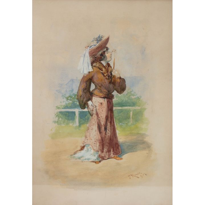 Franciszek Kostrzewski | Dama w kapeluszu, 1902 r.