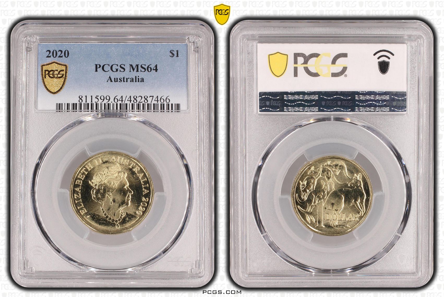 259 · Elizabeth II, One Dollar, 2020, PCGS MS64