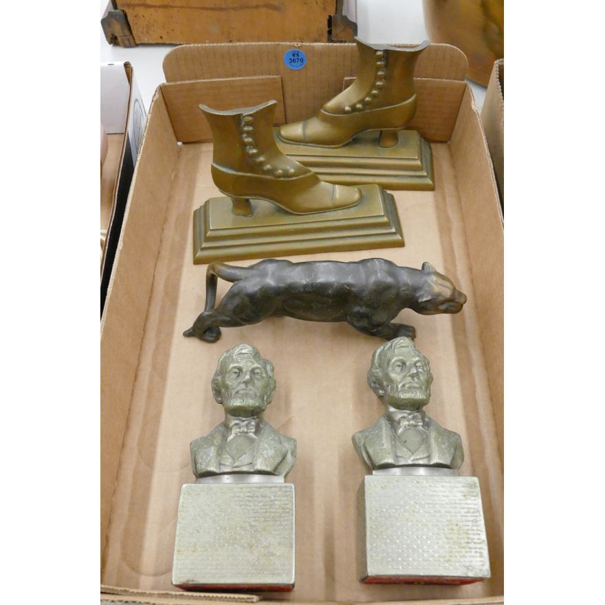 Box Old Metal Bookends