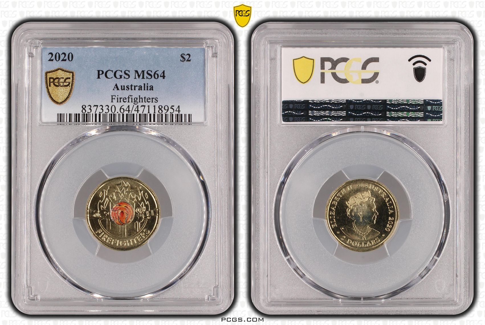 Firefighters Colorized , Two Dollar, 2020, PCGS MS64