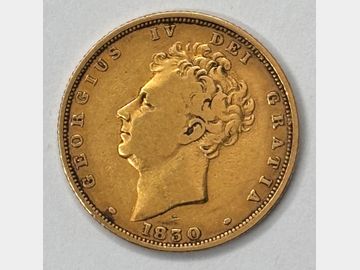 1830 KING GEORGE IV BARE HEAD GOLD SOVEREIGN