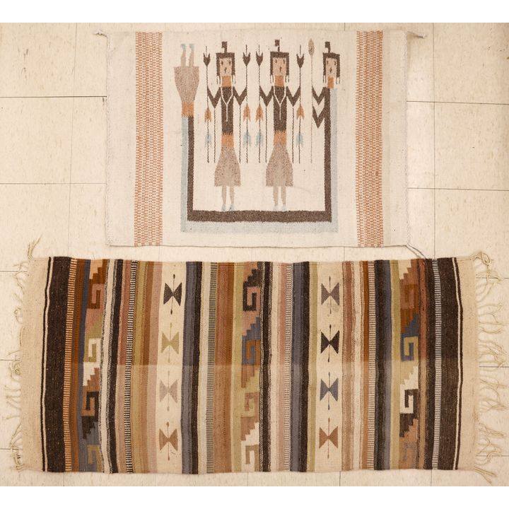 2pc Southwest Wool Rug Mats