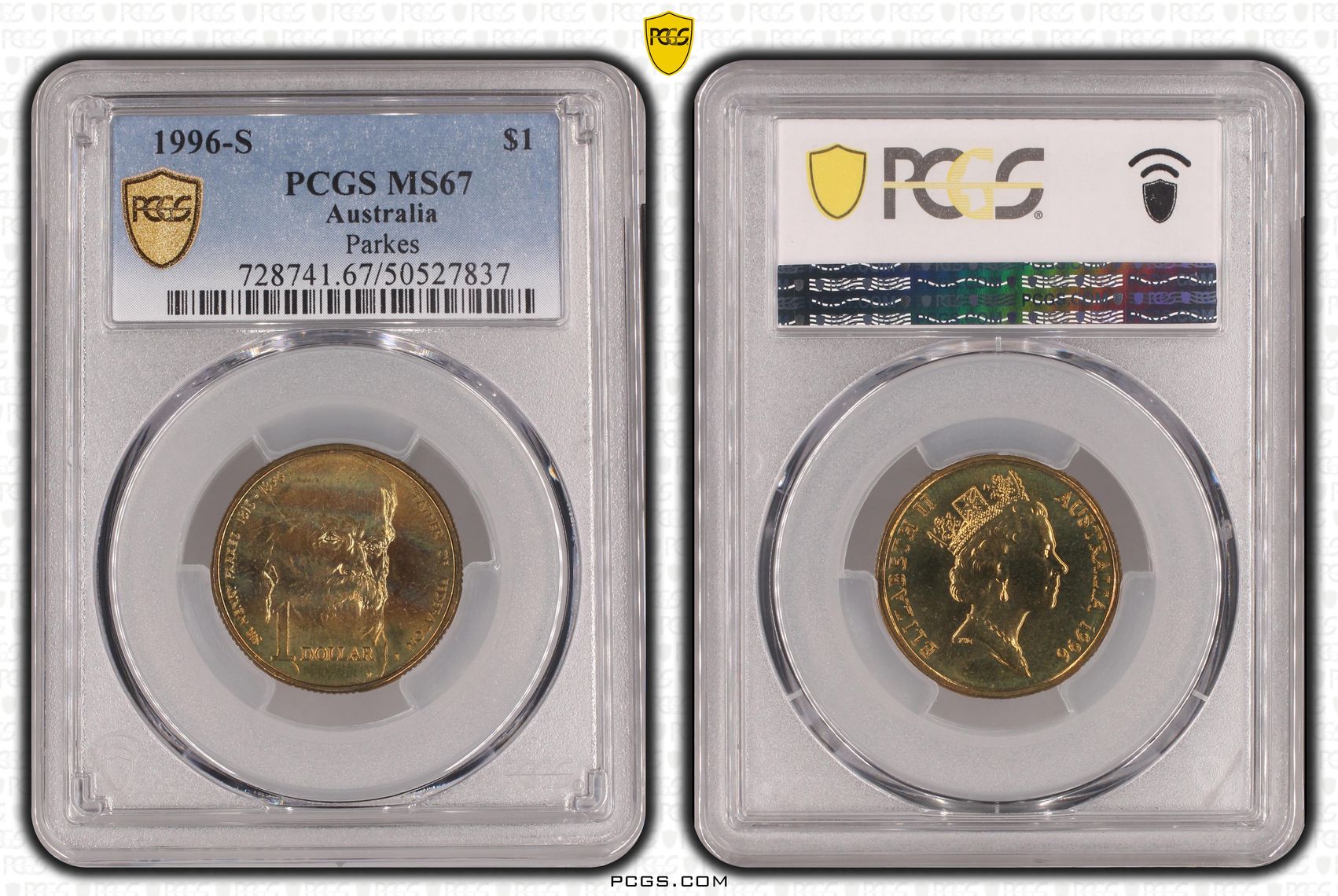 Parkes, POP 8/0, One Dollar, 1996-S, PCGS MS67