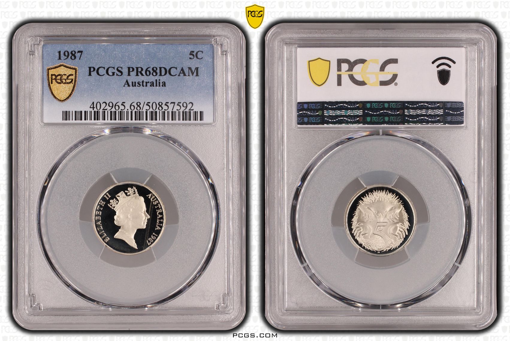 Five Cent, 1987, PCGS PR68DCAM