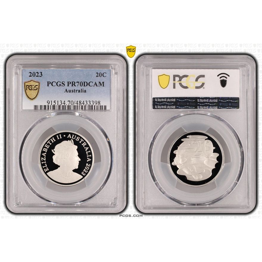 Elizabeth II, Twenty Cent, 2023, PCGS PR70DCAM