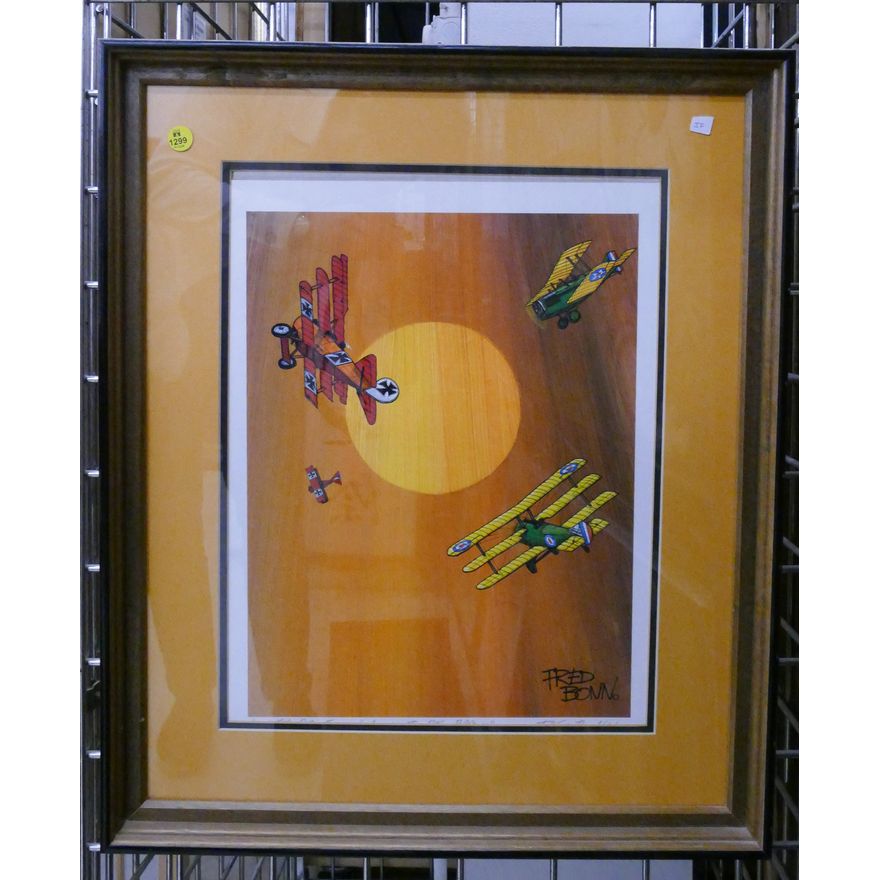Fred Bonn 'Lookout Red Baron' S/N Lithograph Framed- 24x20''