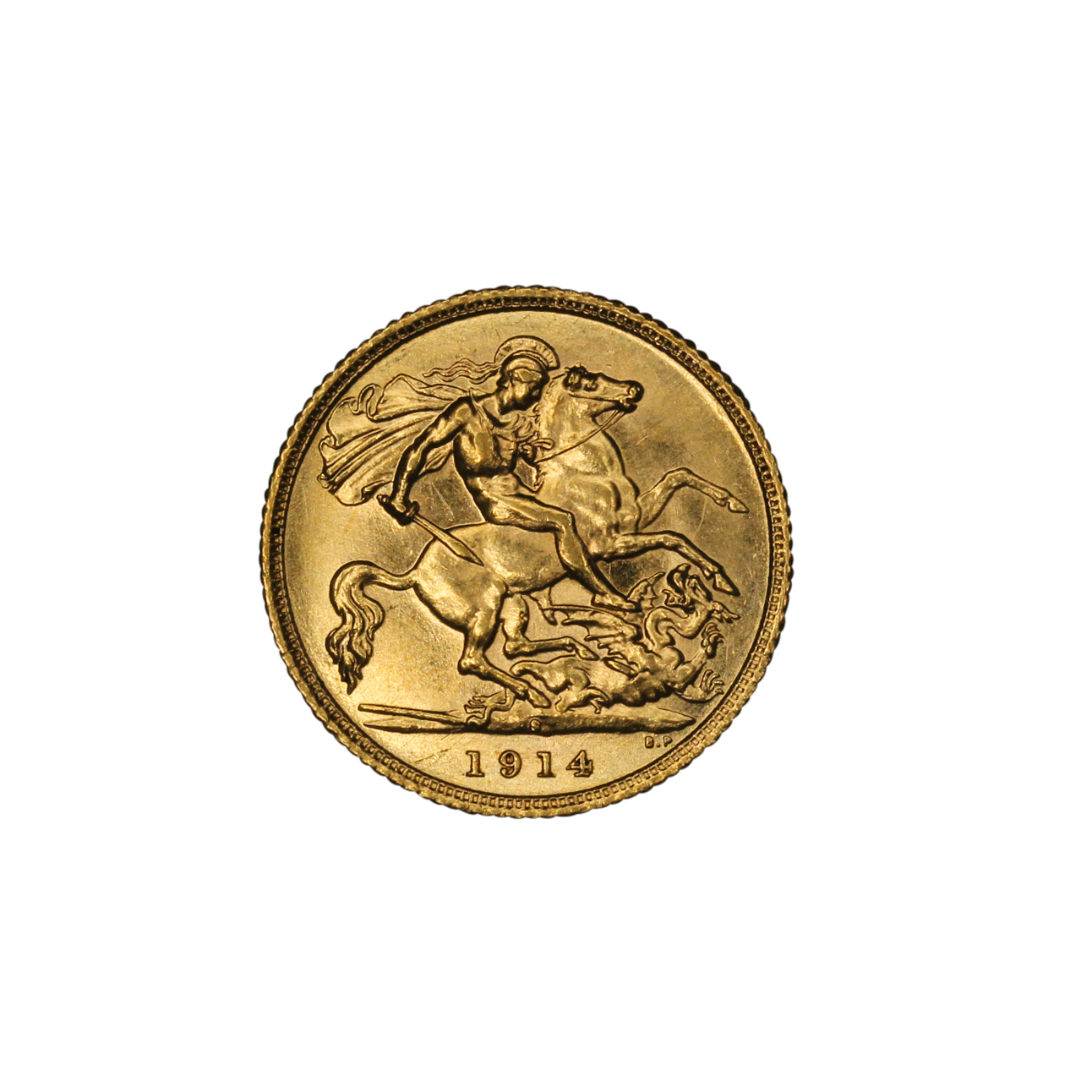 1272. · George V, Half Sovereign, 1914-S, UNC