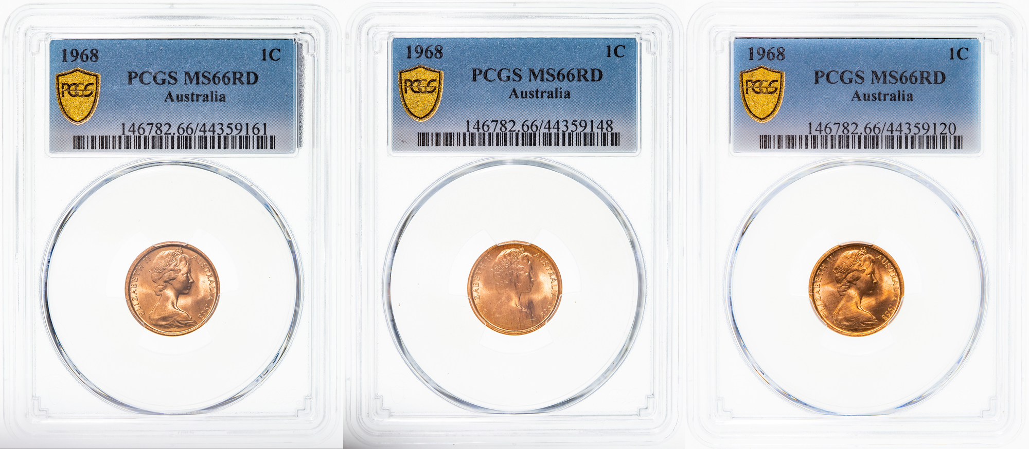 Elizabeth II, One Cent, 1968, PCGS MS 66RD