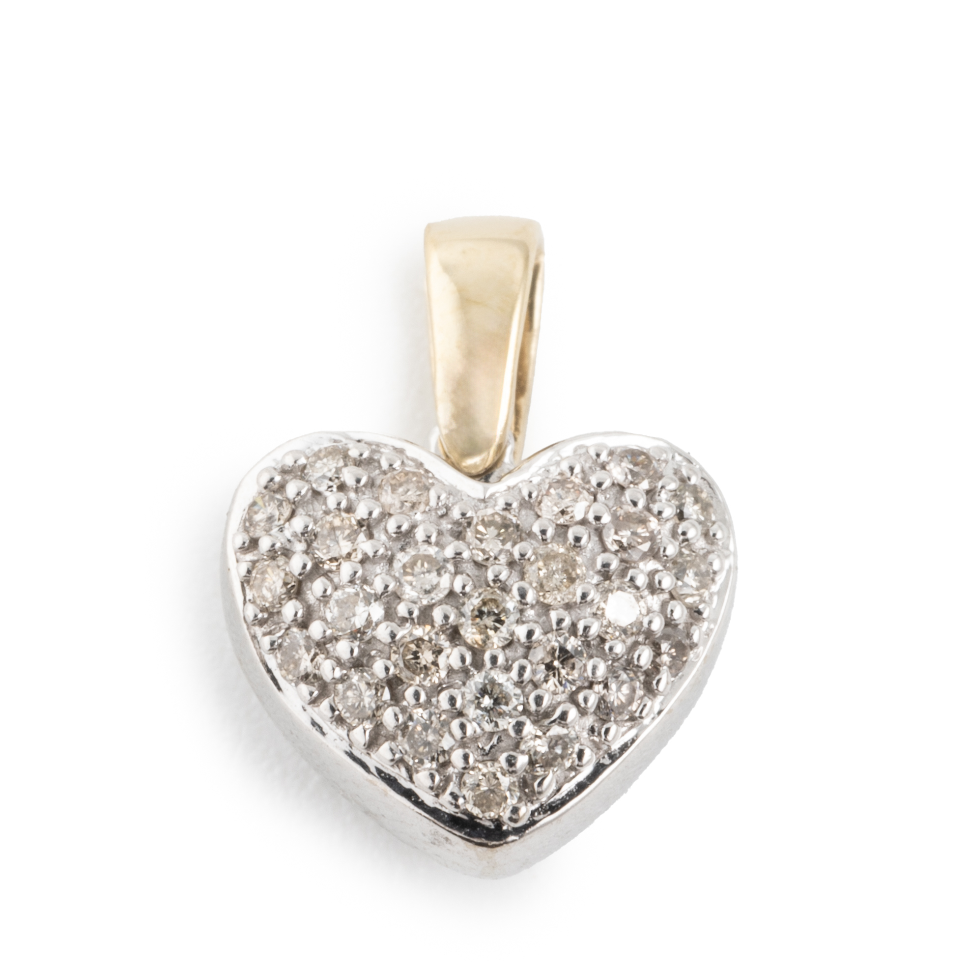 273 · Diamond Puff Heart 9ct Gold Pendant