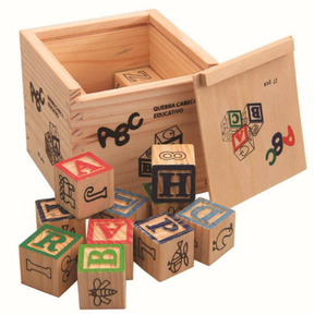 Multicolor Wooden Alphabet Letters With Storage Tray |