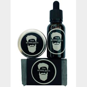 The BEARD BOSS Brand Spice Beard Care Combo Beard oil beard balm and beard soap |