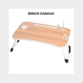 Foldable Laptop Desk With USB Ports LED light Mini Fan - Brown (MINOR DAMAGE)| JG 51654/23399 B5 (S5)