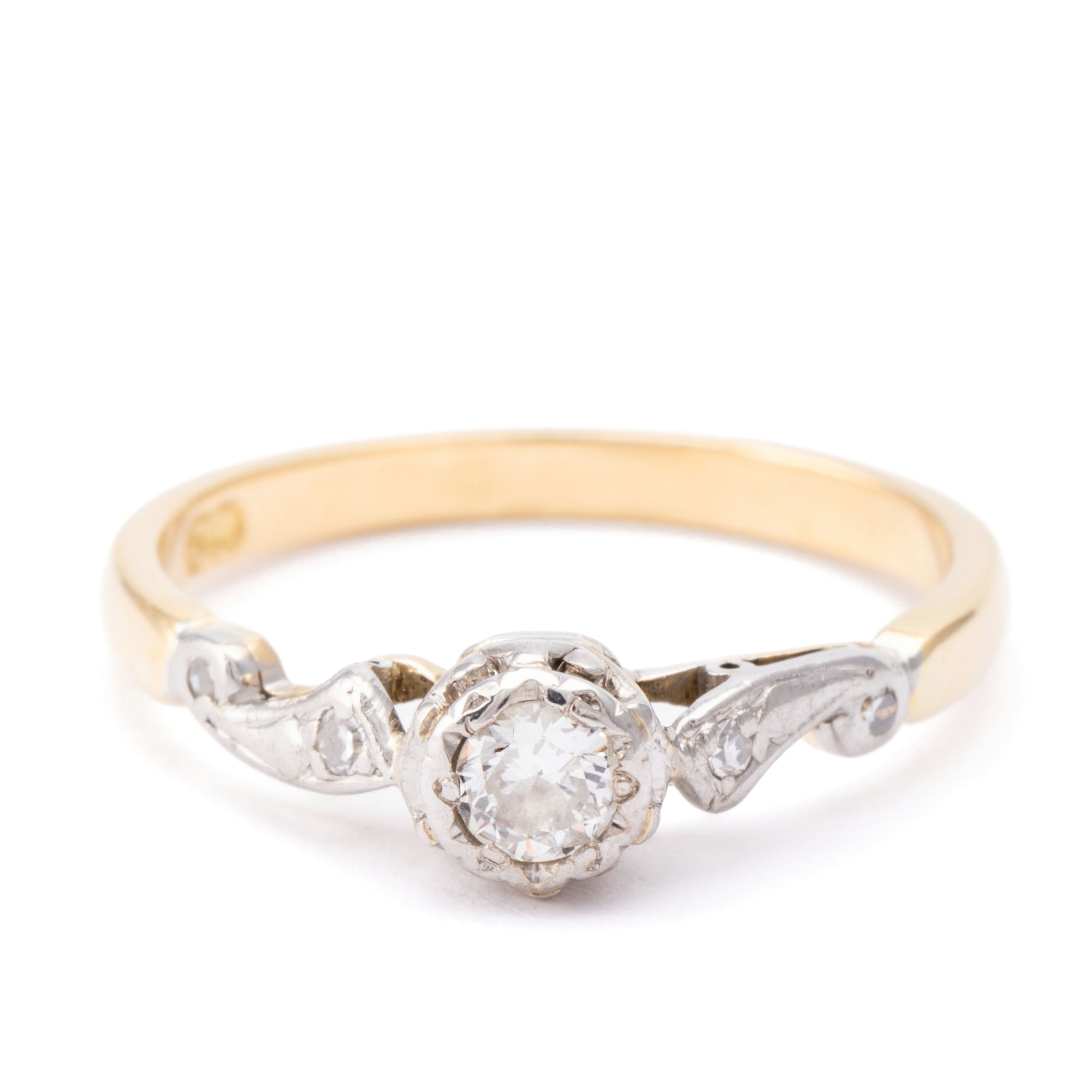 Vintage Diamond Ring 18ct Gold,