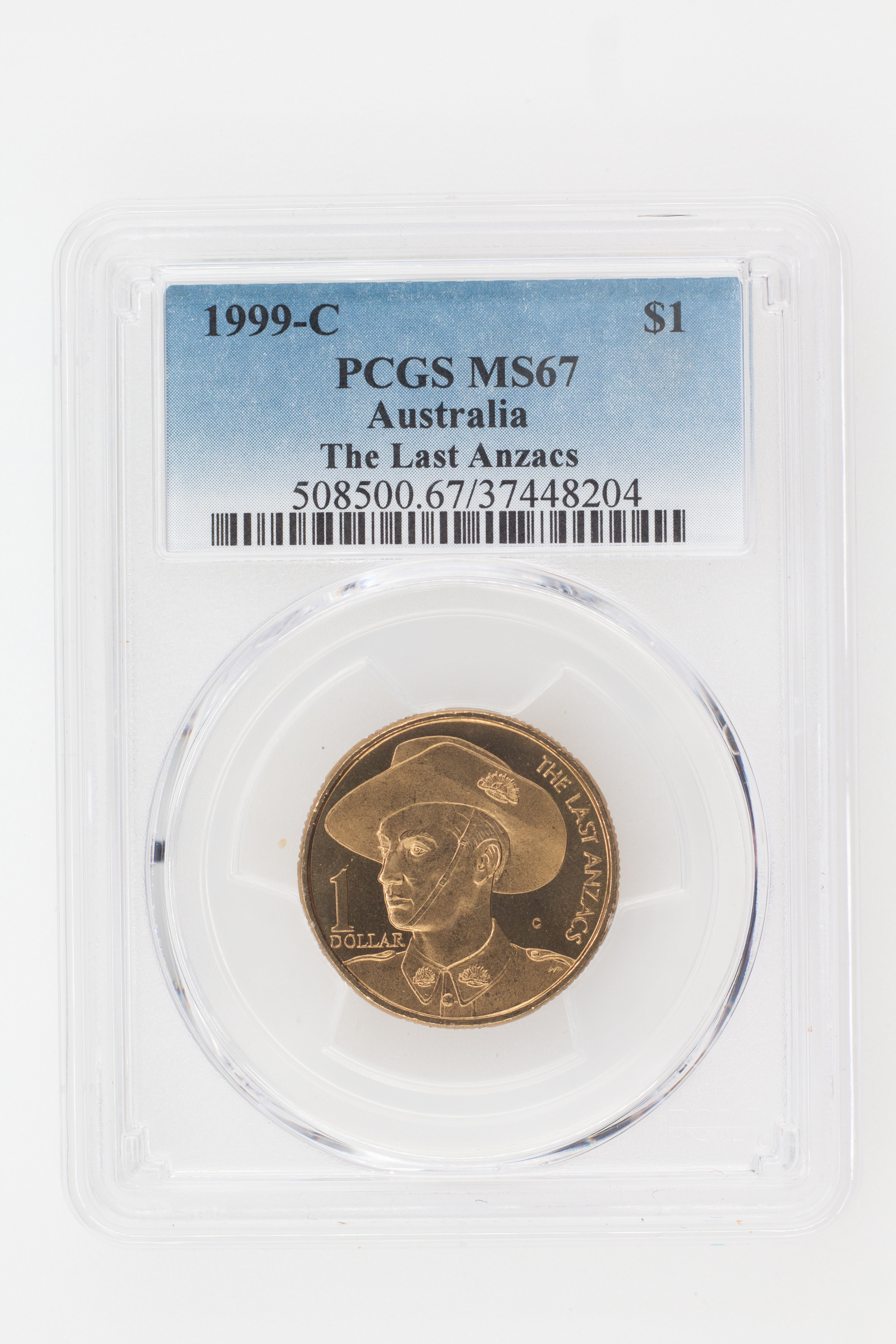 1999-C Australia One Dollar, $1 The Last Anzacs PCGS - MS67 -204