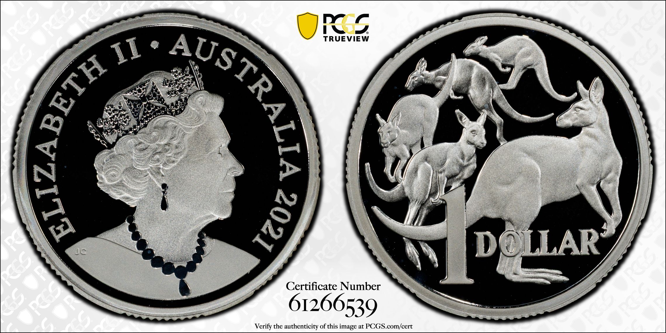 Silver, One Dollar, 2021, PCGS PR69DCAM