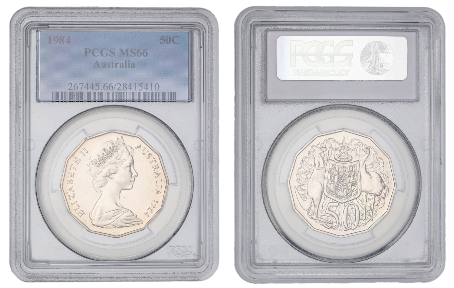 Elizabeth II, Fifty Cent, 1984, PCGS MS66