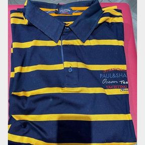 PAUL & SHARK POLO LS STRIPED BLUE I15P1024 COLOUR 233 4XL - 51525/1845