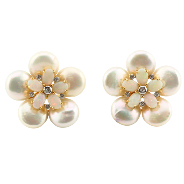Aretes con perlas