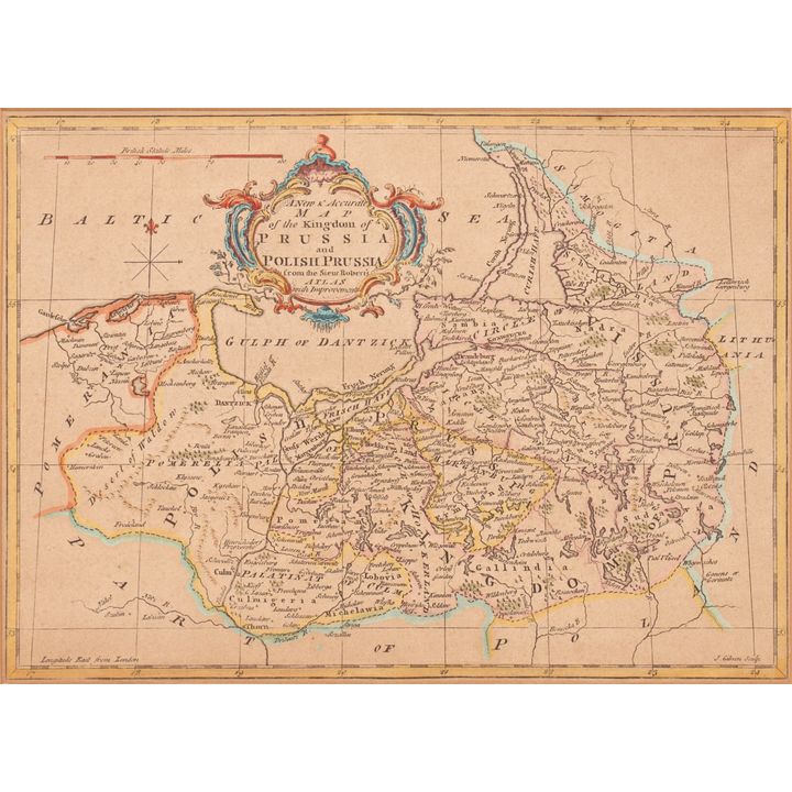 John Gibson | A new & accurate map of the Kingdom of Prussia ans Polish Prussia