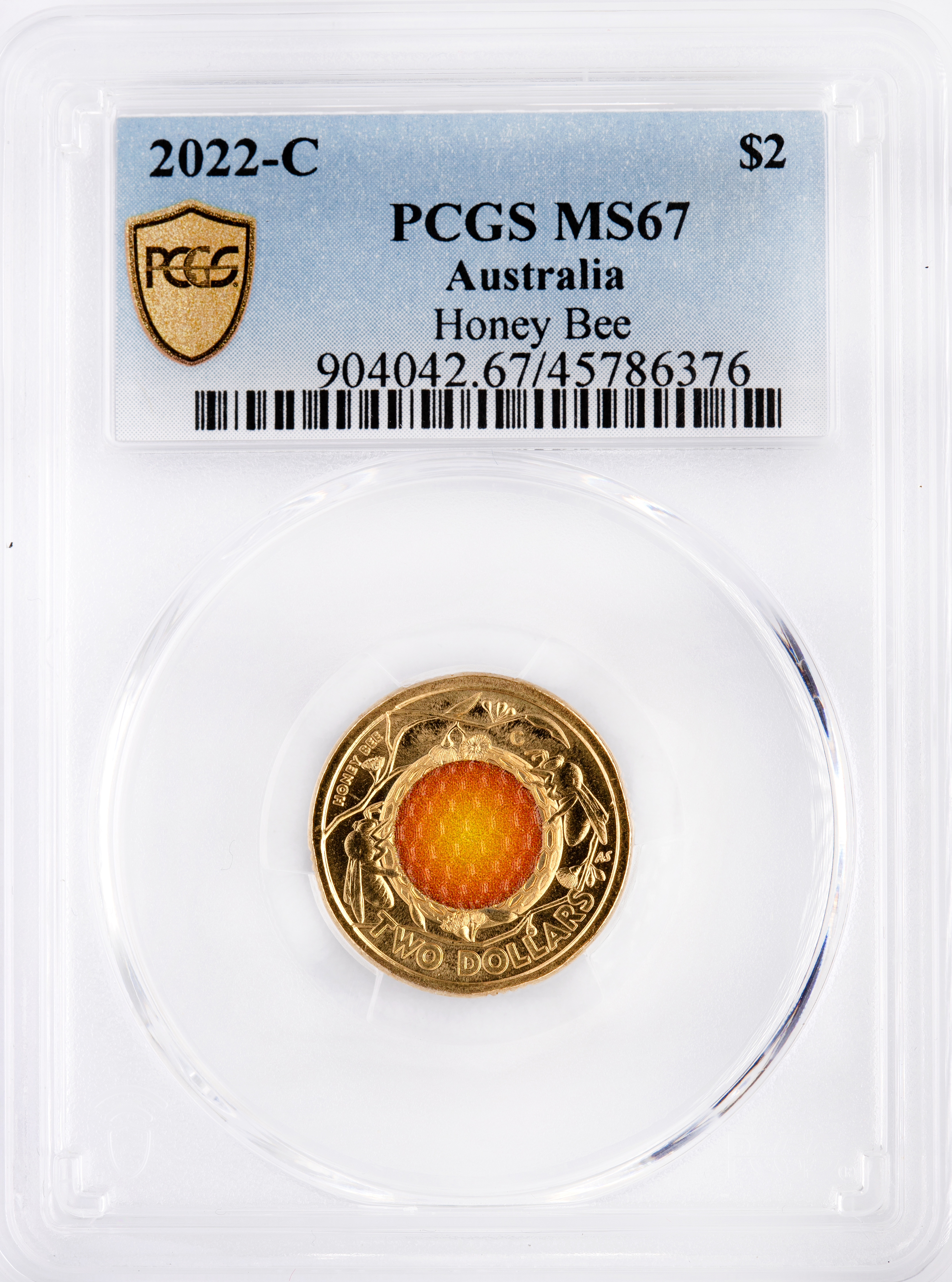 Honey Bee, Two Dollar, 2022-C, PCGS MS67