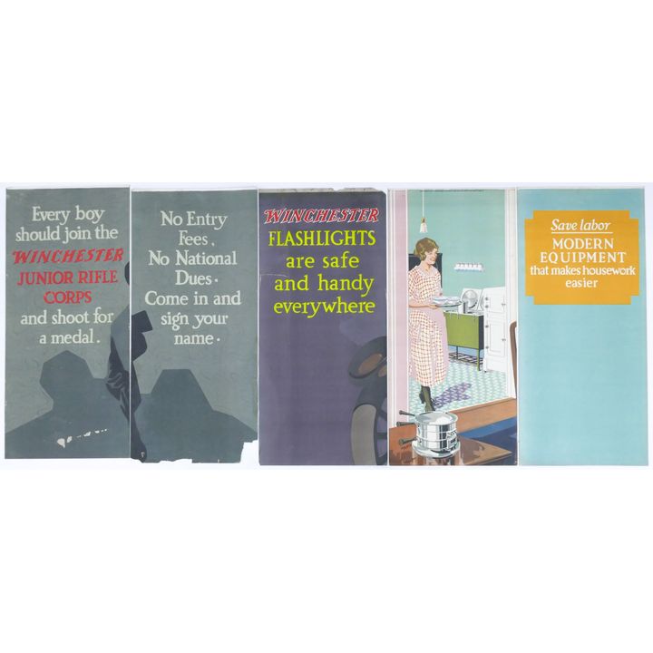 5pc 1920's Winchester Advertising Signs