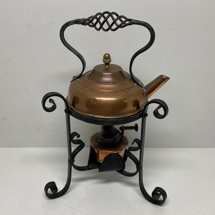 Small Copper Spirit Kettle & Stand
