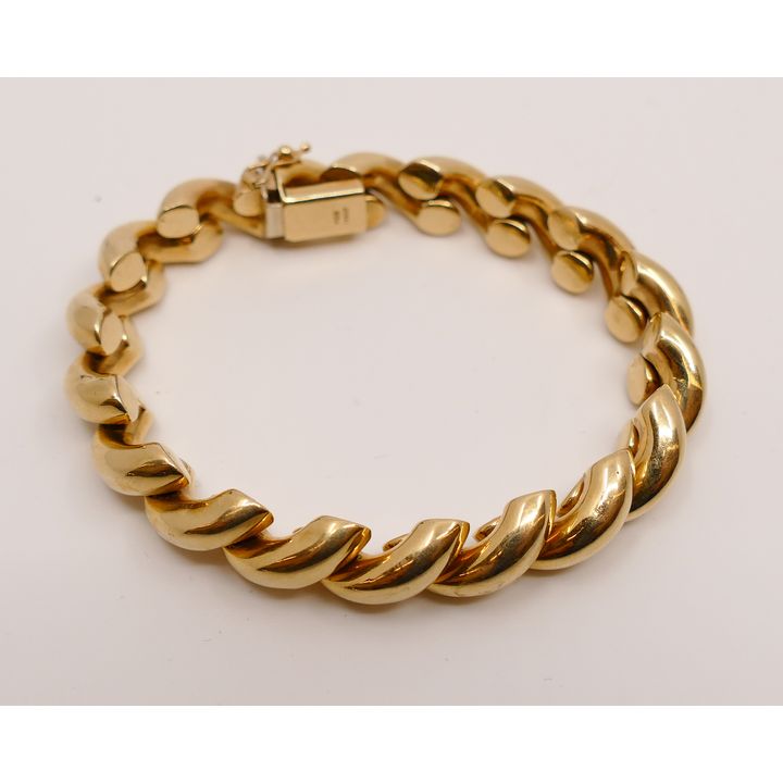 Italian 14K Heavy Link Bracelet- 7''- 30.2g