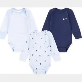 Nike Essentials Long Sleeve Body 3 Units Blue New Born |