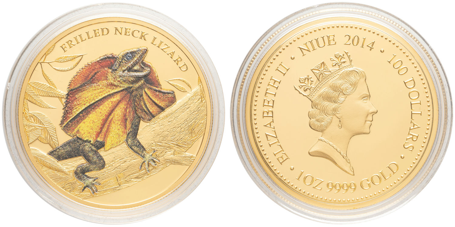 Niue, Elizabeth II, One Hundred Dollars, 2014, FDC