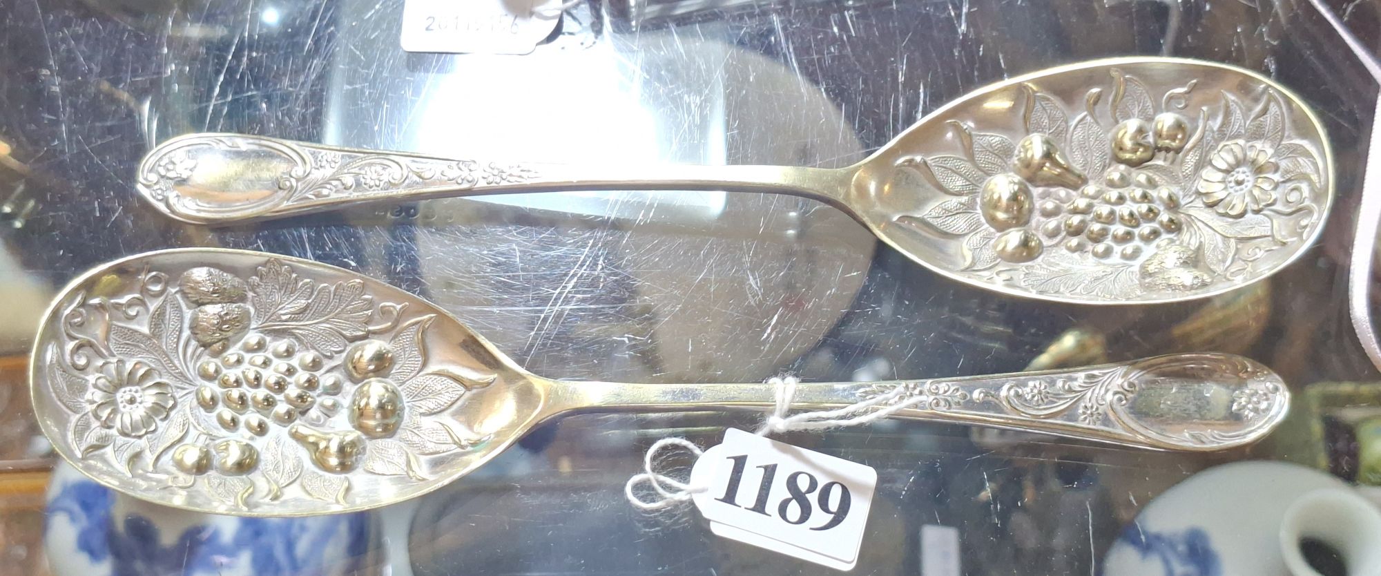 A Pair Of Silverplated Berry Spoons