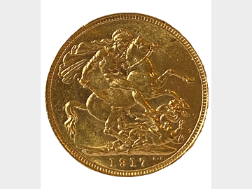 1917 King George V Sydney Mint Gold Sovereign.