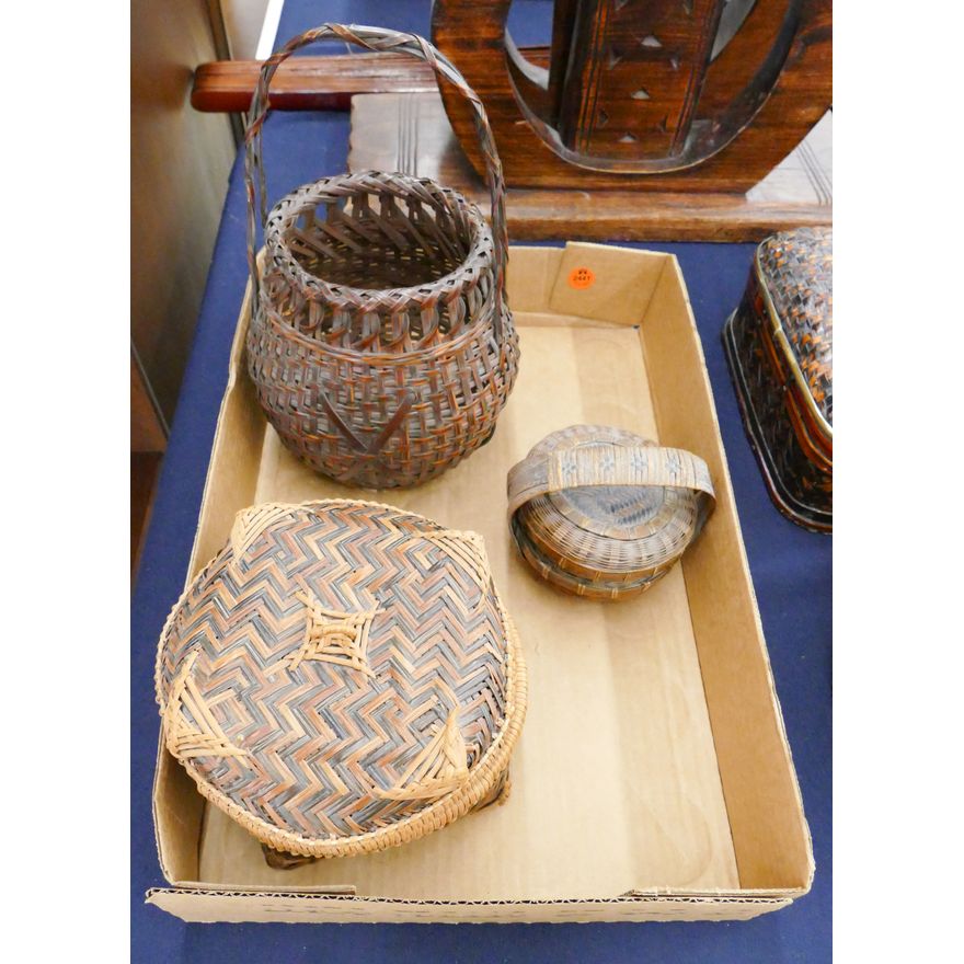 Box Asian Covered Baskets