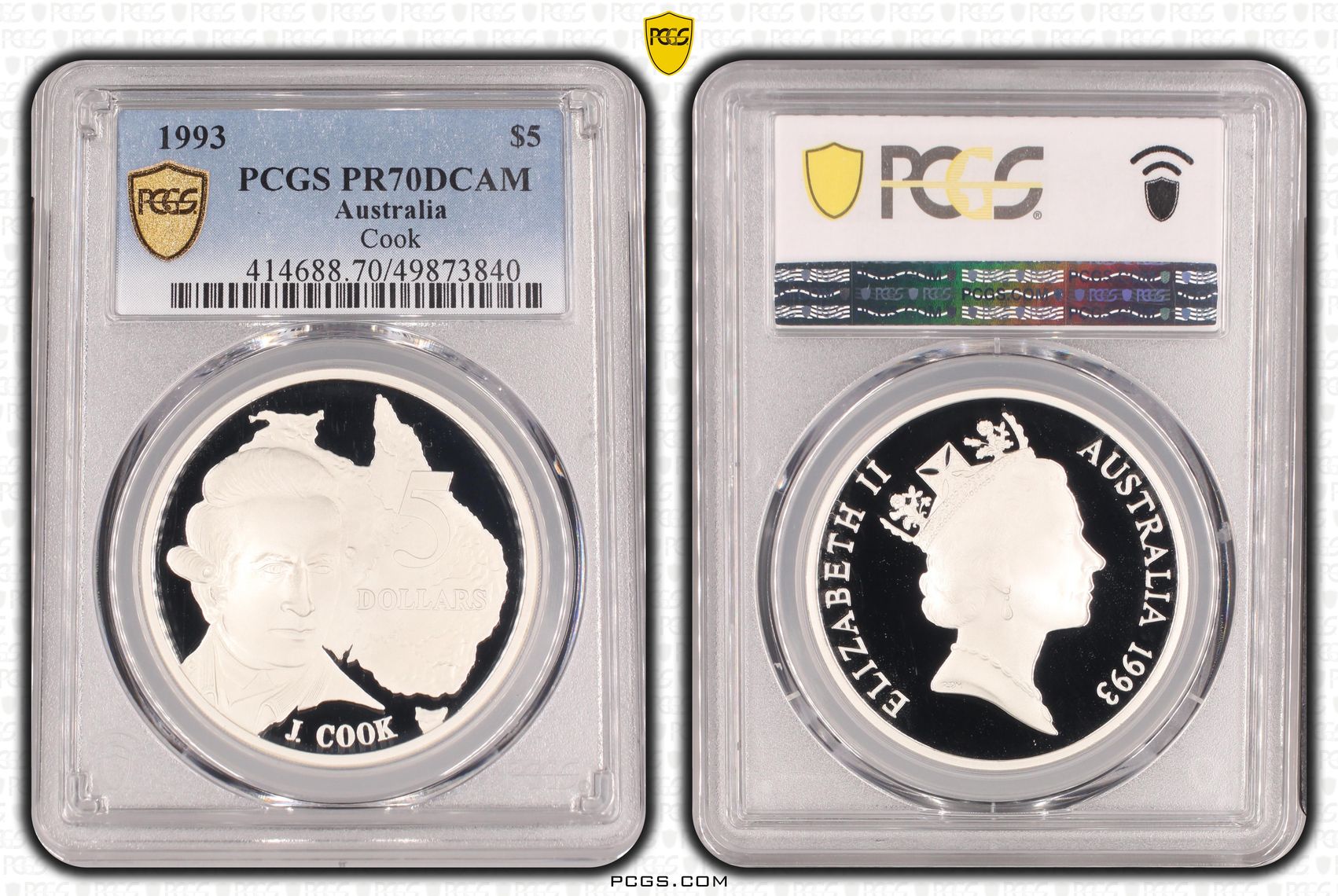 Cook POP 21/0, Five Dollar, 1993, PCGS PR70DCAM