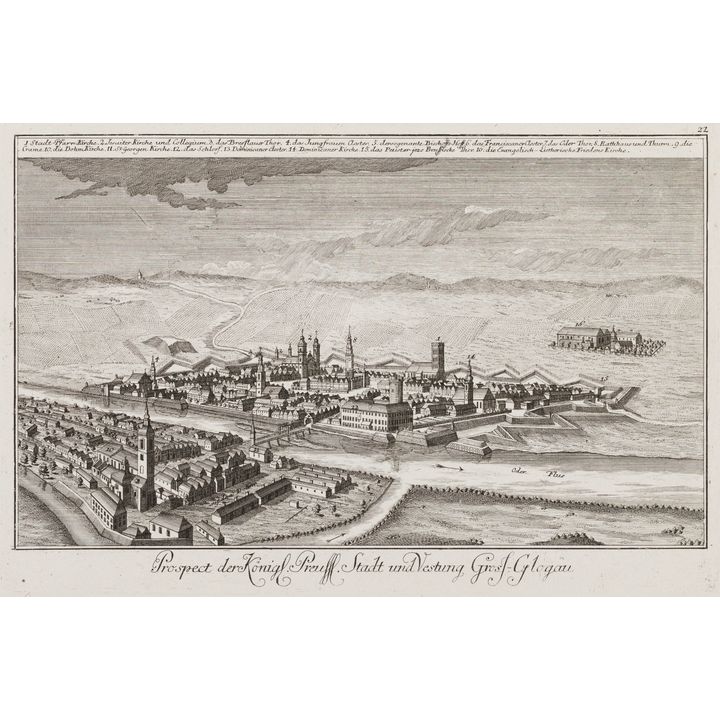 Prospect der Königl. Preuss. Stadt und Vestung Gross-Glogau