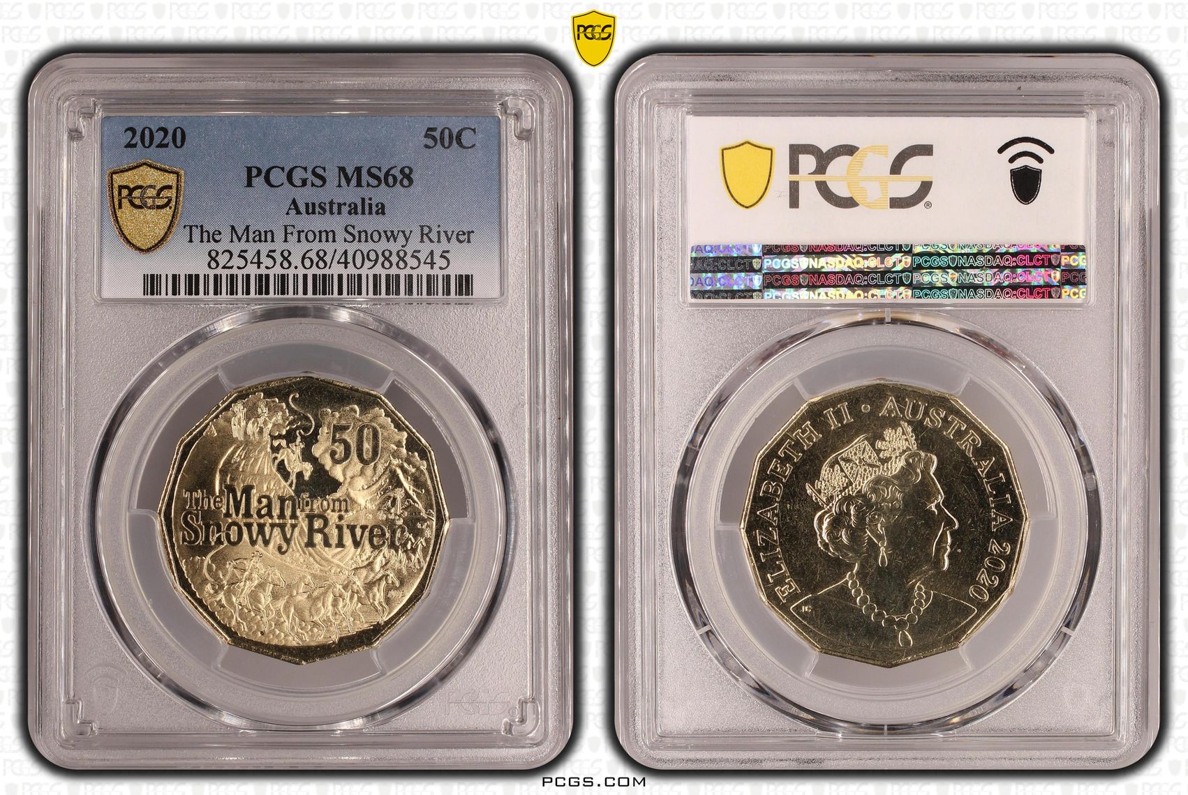 The Man From Snowy River, Fifty Cent, 2020, PCGS MS 68