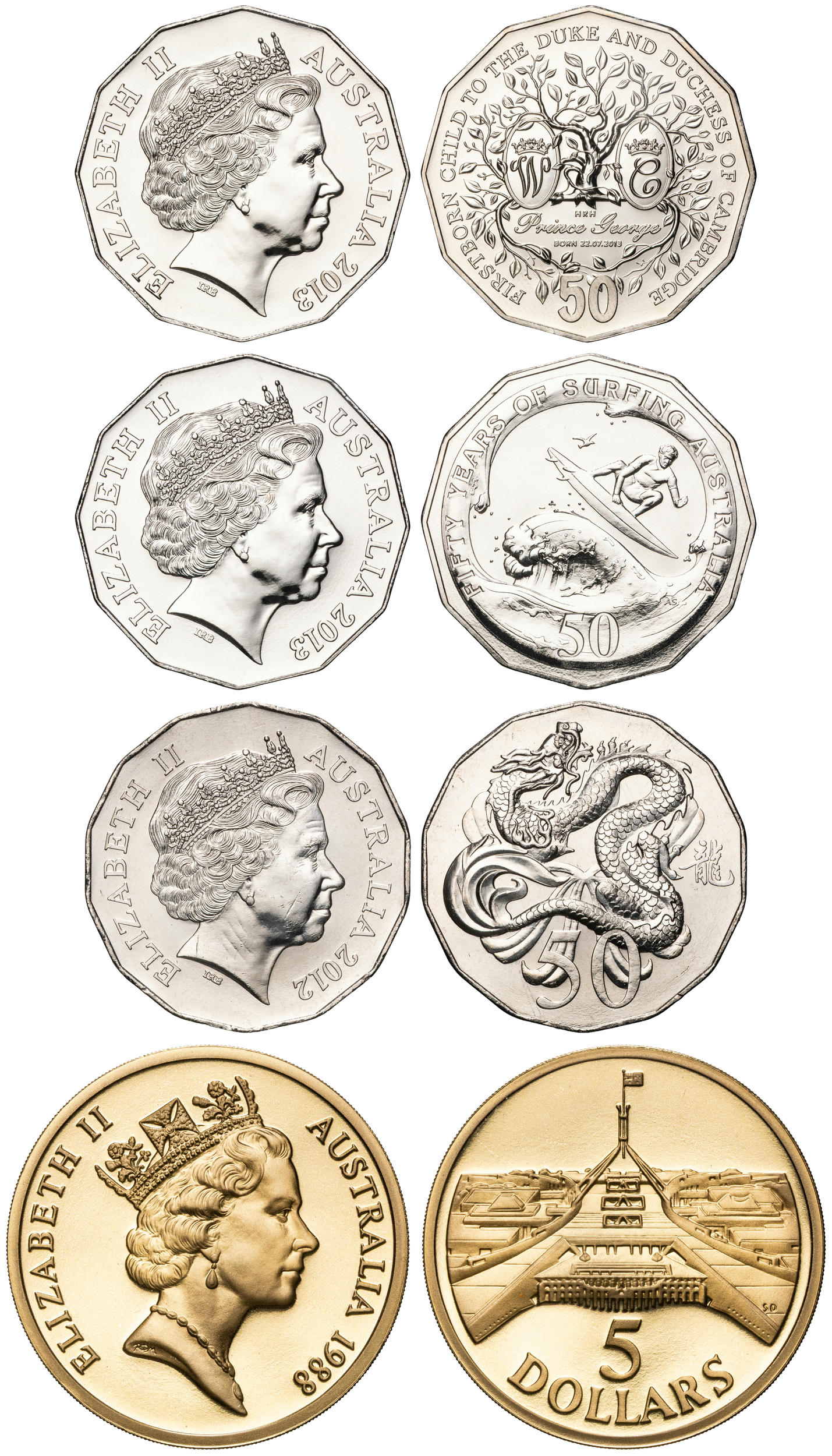 Elizabeth II, RAM - Miscellaneous Commemorative, Fifty Cents, 2013, UNC