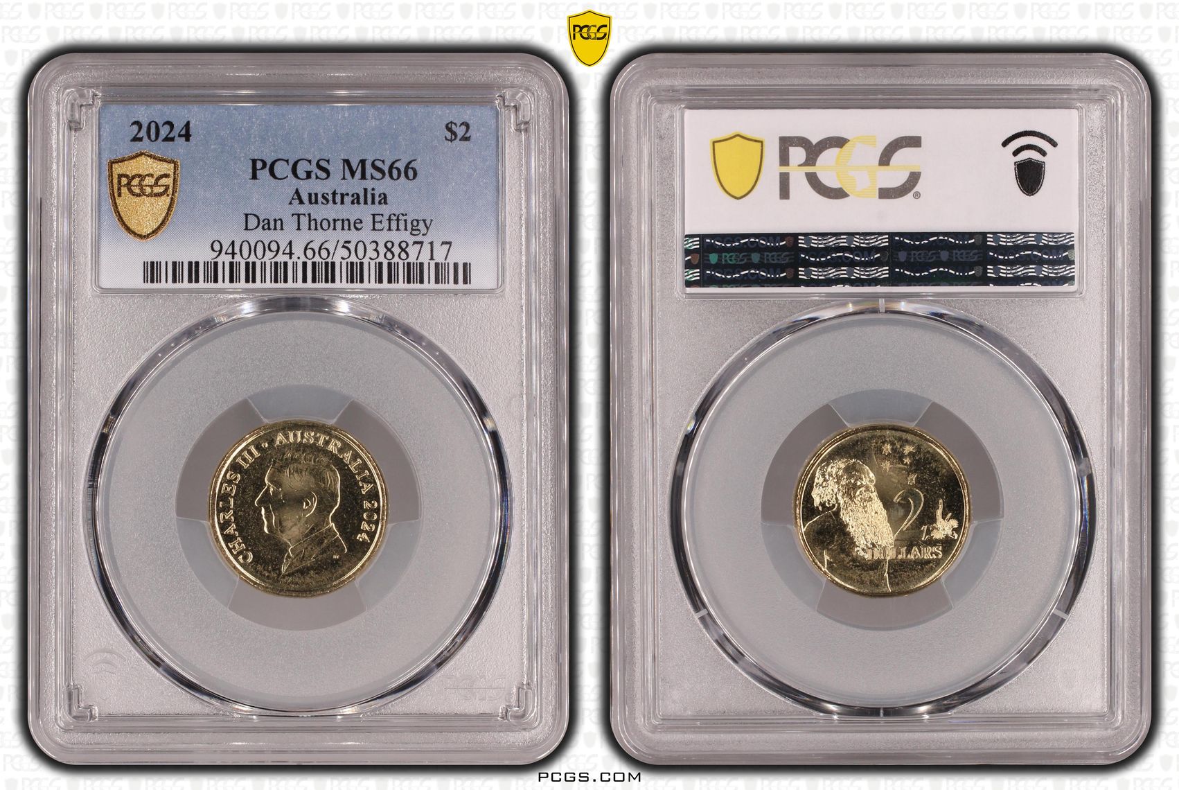 Charles III, Dan Thorne Effigy , Two Dollar, 2024, PCGS MS66