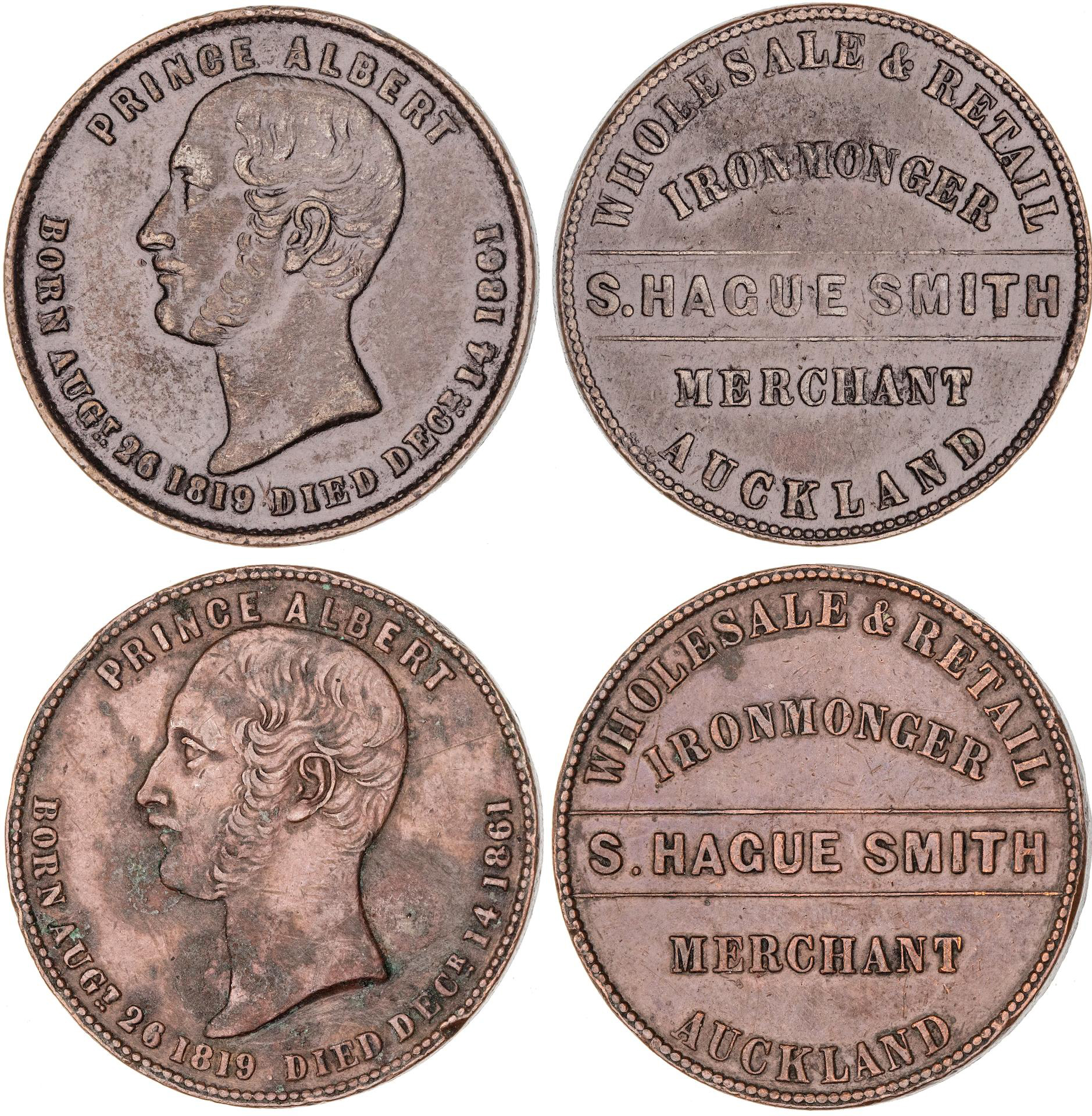 Auckland, New Zealand, S. Hague Smith, Penny, ND, gVF