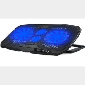 Laptop USB Cooling Pad S18 - Black - Laptop USB Cooling Pad S18 Plus With Led Screen - Black